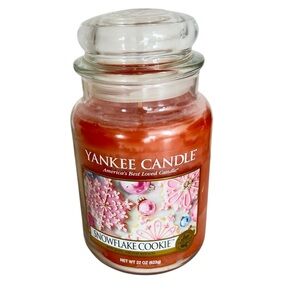 Yankee Candle Snowflake Cookie 22 Oz Large Jar Retired Rare NEW